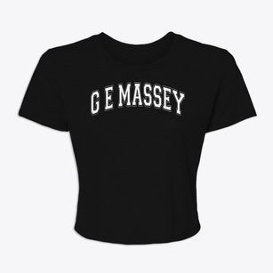 G E Massey Elementary School Varsity Arch Women's Crop Top