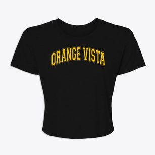Orange Vista Varsity Arch Women's Crop Top