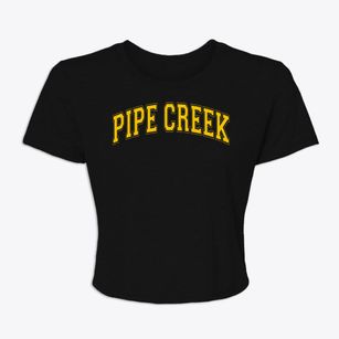 Pipe Creek Elementary School Varsity Arch Women's Crop Top