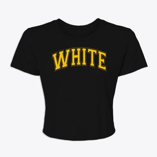 White Early Childhood Center Varsity Arch Women's Crop Top