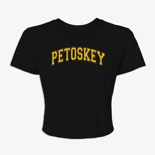 Petoskey Montessori Elementary School Varsity Arch Women's Crop Top