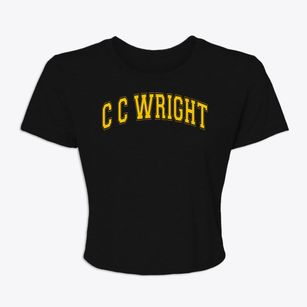 C C Wright Elementary School Varsity Arch Women's Crop Top