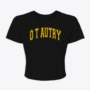O T Autry Area Vocational Technical Varsity Arch Women's Crop Top