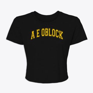 A E Oblock Junior High School Varsity Arch Women's Crop Top