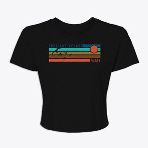 Edgecliff Village Texas Blissful Sunset Women's Crop Top
