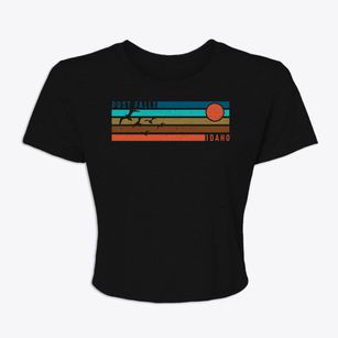 Post Falls Idaho Blissful Sunset Women's Crop Top