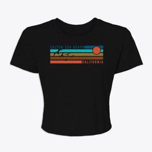Salton Sea Beach California Blissful Sunset Women's Crop Top