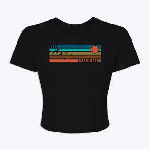 Lyle Washington Blissful Sunset Women's Crop Top