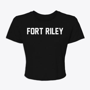 Fort Riley Kansas Classic Block Women's Crop Top
