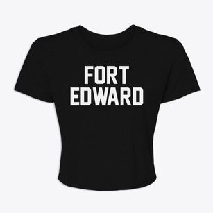 Fort Edward New York Classic Block Women's Crop Top