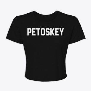 Petoskey Michigan Classic Block Women's Crop Top