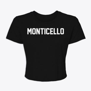 Monticello Indiana Classic Block Women's Crop Top
