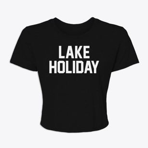 Lake Holiday Illinois Classic Block Women's Crop Top