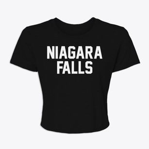 Niagara Falls New York Classic Block Women's Crop Top