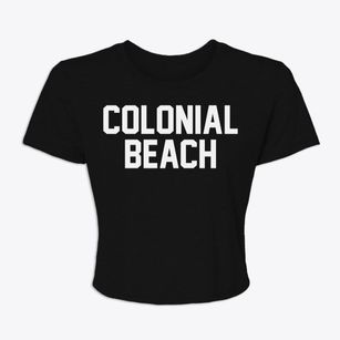 Colonial Beach Virginia Classic Block Women's Crop Top