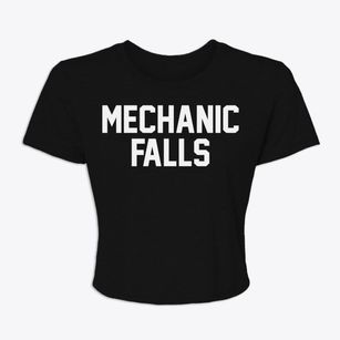 Mechanic Falls Maine Classic Block Women's Crop Top
