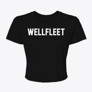 Wellfleet Massachusetts Classic Block Women's Crop Top