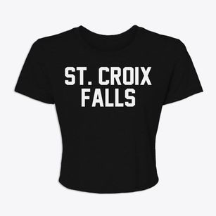 St. Croix Falls Wisconsin Classic Block Women's Crop Top