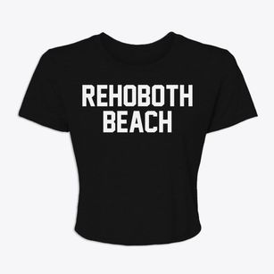 Rehoboth Beach Delaware Classic Block Women's Crop Top