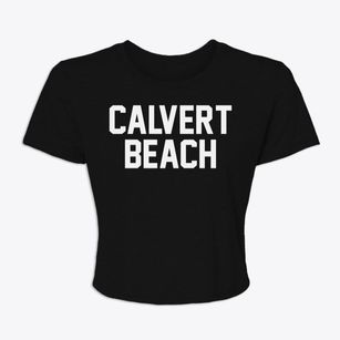 Calvert Beach Maryland Classic Block Women's Crop Top