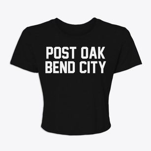 Post Oak Bend City Texas Classic Block Women's Crop Top