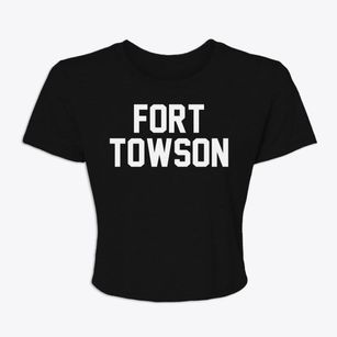 Fort Towson Oklahoma Classic Block Women's Crop Top