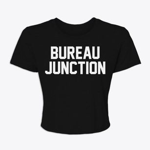 Bureau Junction Illinois Classic Block Women's Crop Top