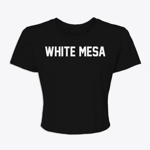 White Mesa Utah Classic Block Women's Crop Top