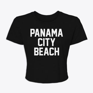 Panama City Beach Florida Classic Block Women's Crop Top