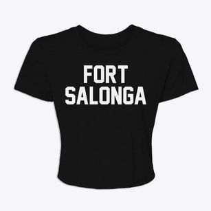 Fort Salonga New York Classic Block Women's Crop Top