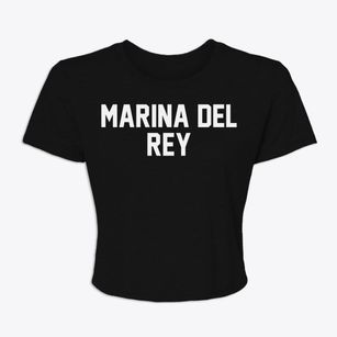 Marina Del Rey California Classic Block Women's Crop Top