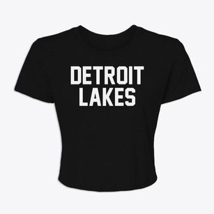 Detroit Lakes Minnesota Classic Block Women's Crop Top