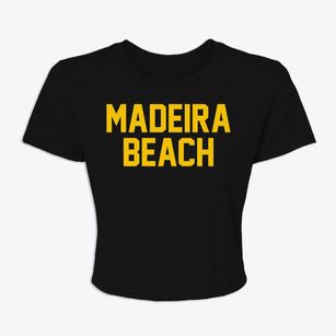 Madeira Beach Florida Classic Block Women's Crop Top