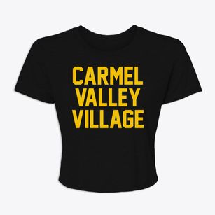 Carmel Valley Village California Classic Block Women's Crop Top