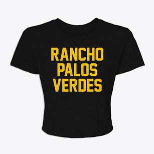 Rancho Palos Verdes California Classic Block Women's Crop Top