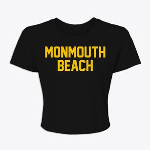 Monmouth Beach New Jersey Classic Block Women's Crop Top
