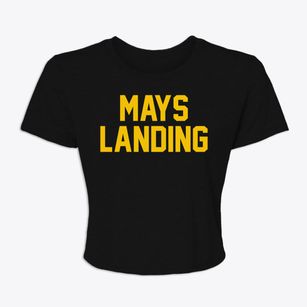 Mays Landing New Jersey Classic Block Women's Crop Top