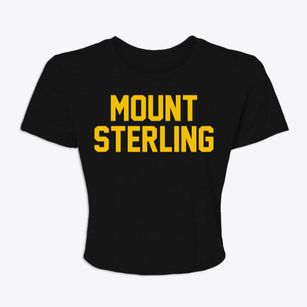 Mount Sterling Illinois Classic Block Women's Crop Top