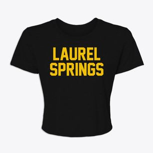 Laurel Springs New Jersey Classic Block Women's Crop Top