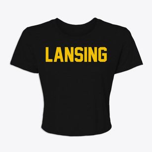 Lansing Illinois Classic Block Women's Crop Top