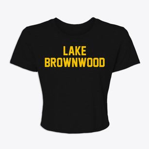 Lake Brownwood Texas Classic Block Women's Crop Top