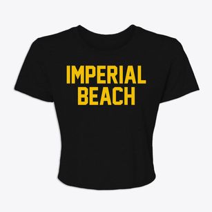 Imperial Beach California Classic Block Women's Crop Top