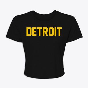 Detroit Michigan Classic Block Women's Crop Top