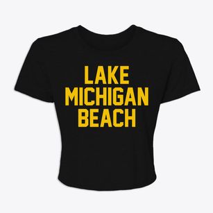 Lake Michigan Beach Michigan Classic Block Women's Crop Top