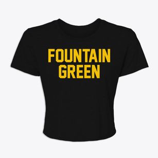 Fountain Green Utah Classic Block Women's Crop Top