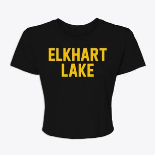 Elkhart Lake Wisconsin Classic Block Women's Crop Top