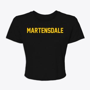 Martensdale Iowa Classic Block Women's Crop Top