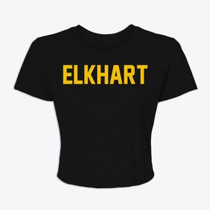 Elkhart Illinois Classic Block Women's Crop Top