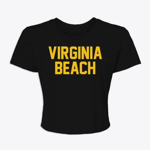 Virginia Beach Virginia Classic Block Women's Crop Top