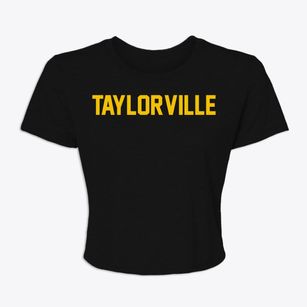 Taylorville Illinois Classic Block Women's Crop Top